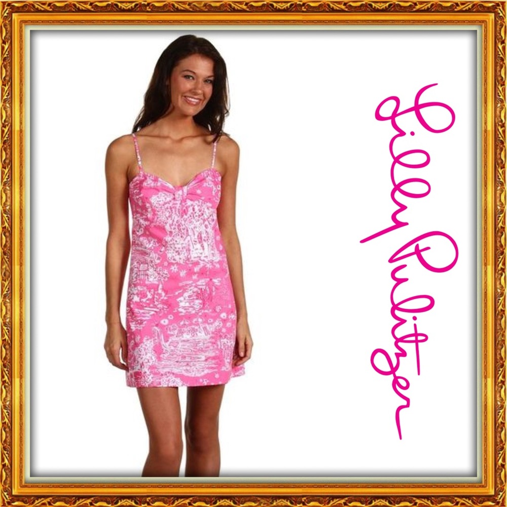 RARE!! Lilly Pulitzer Dusk Pink Sorbet Pop Up Skinny Dipping Dress!